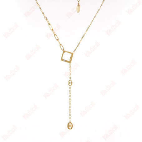 gold necklace cross chain copper